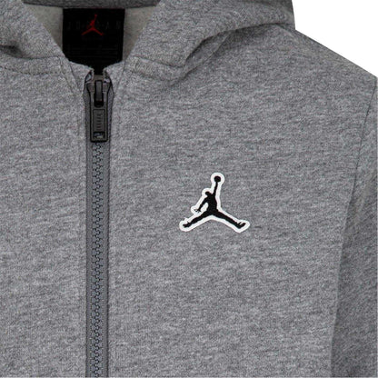 Carbon Heather - Side - Nike Childrens-Kids Air Jordan Fleece Tracksuit