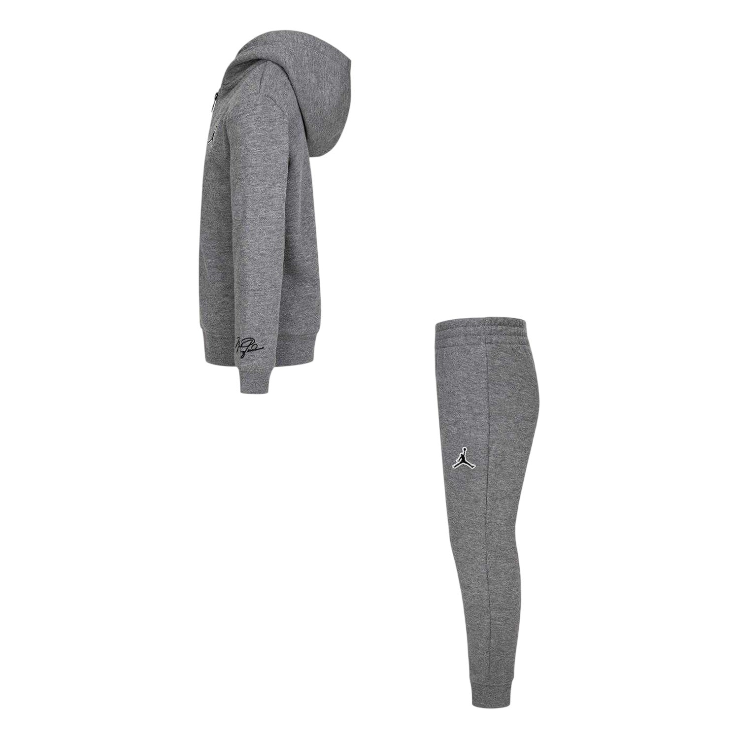 Carbon Heather - Pack Shot - Nike Childrens-Kids Air Jordan Fleece Tracksuit