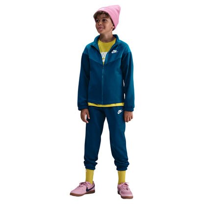 Blue-Green - Lifestyle - Nike Childrens-Kids Swoosh Polyester Tracksuit