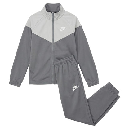 Grey-Smoke - Front - Nike Childrens-Kids Swoosh Polyester Tracksuit