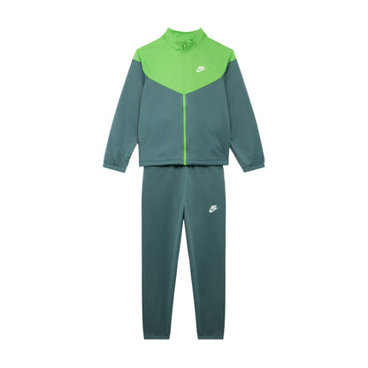 Slate Grey-Green - Front - Nike Childrens-Kids Swoosh Polyester Tracksuit