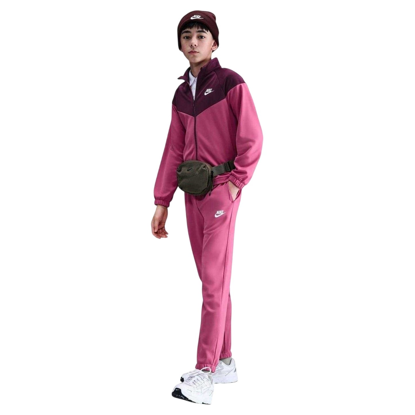 Beet Red - Lifestyle - Nike Childrens-Kids Swoosh Polyester Tracksuit