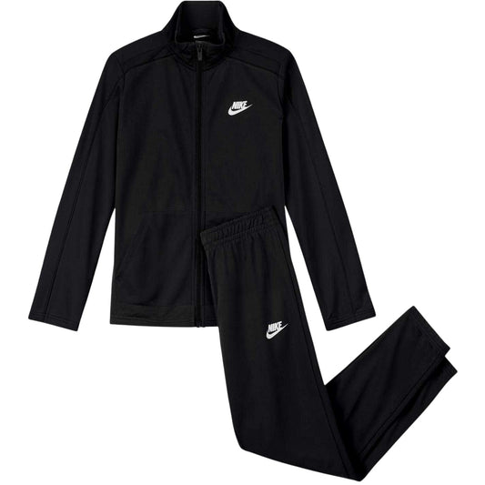 Black-White - Front - Nike Childrens-Kids Swoosh Polyester Tracksuit