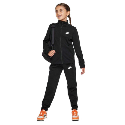 Black-White - Lifestyle - Nike Childrens-Kids Swoosh Polyester Tracksuit