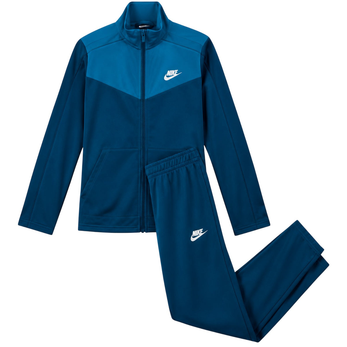 Blue-Green - Front - Nike Childrens-Kids Swoosh Polyester Tracksuit