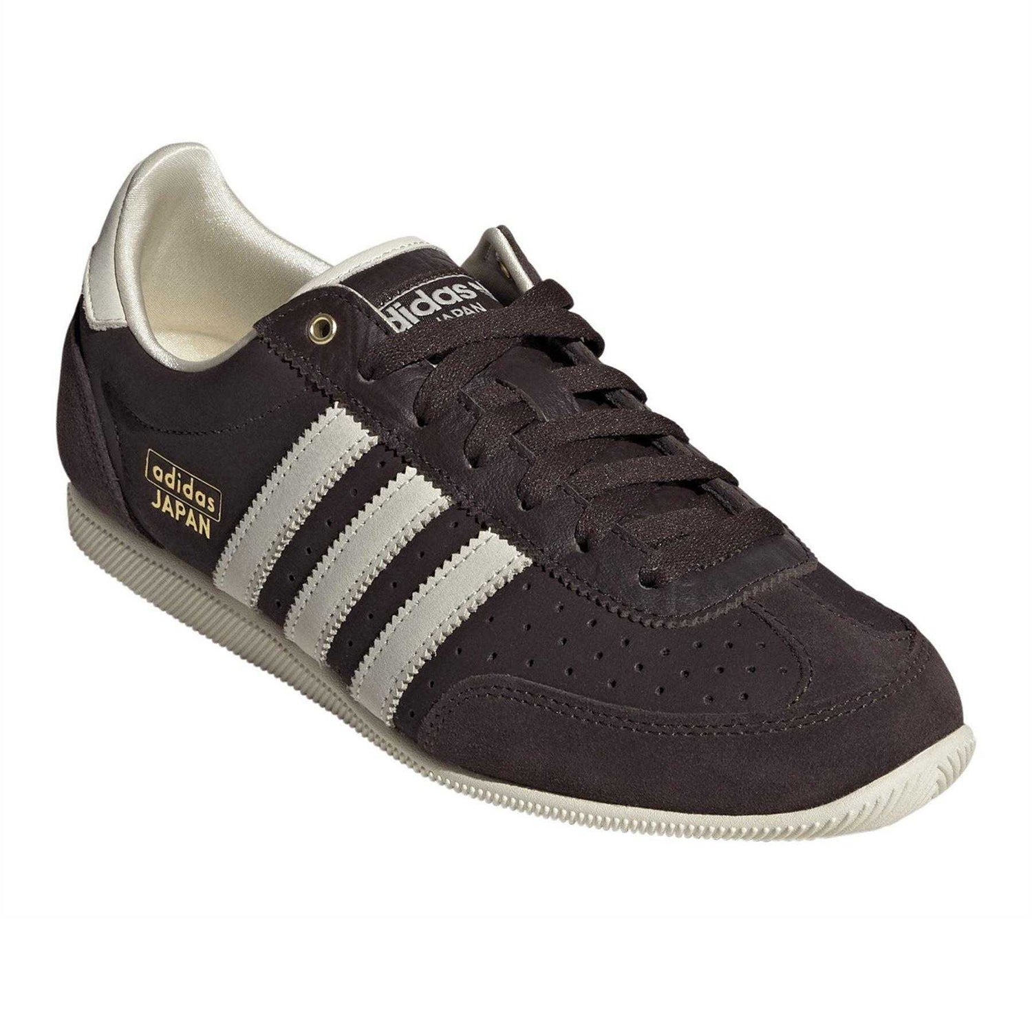 Coffee - Pack Shot - Adidas Womens-Ladies Originals Japan Decon Leopard Print Leather Trainers