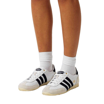 White-Black - Pack Shot - Adidas Womens-Ladies Originals Japan Decon Leopard Print Leather Trainers