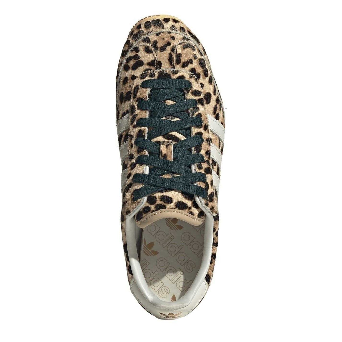 Beige - Side - Adidas Womens-Ladies Originals Japan Decon Leopard Print Leather Trainers