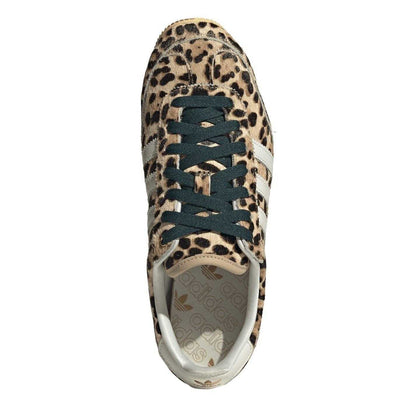 Beige - Side - Adidas Womens-Ladies Originals Japan Decon Leopard Print Leather Trainers