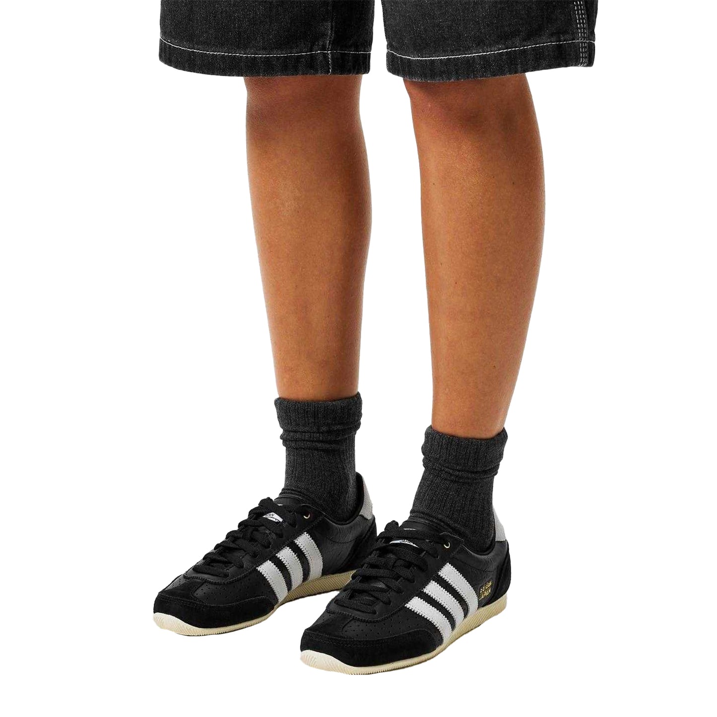 Black-White - Pack Shot - Adidas Womens-Ladies Originals Japan Decon Leopard Print Leather Trainers