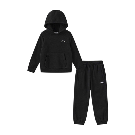 Black - Front - Slazenger Childrens-Kids Tracksuit Set