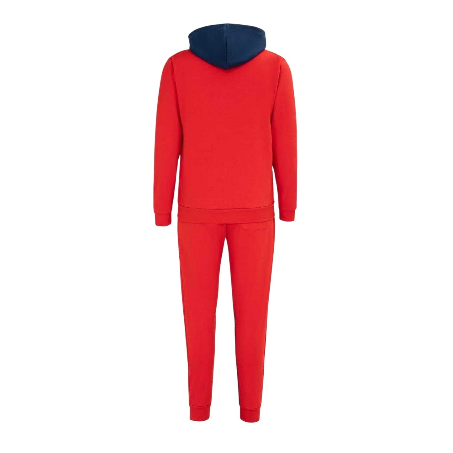 Red-Navy - Back - Lonsdale Mens Two Tone Cotton Blend Workout Tracksuit