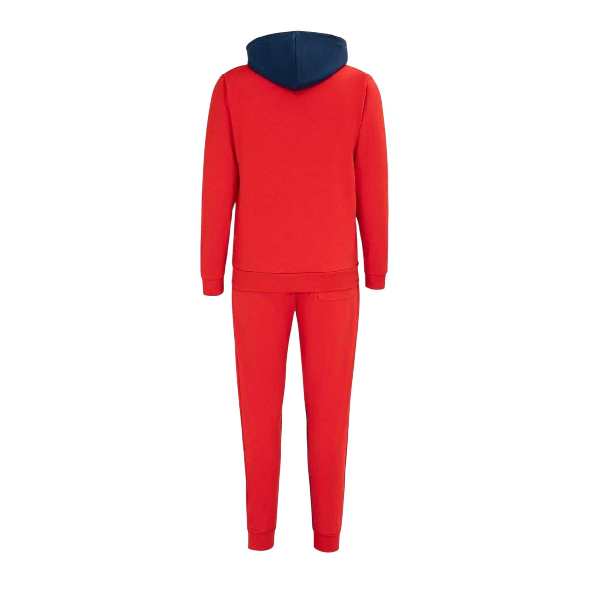 Red-Navy - Back - Lonsdale Mens Two Tone Cotton Blend Workout Tracksuit