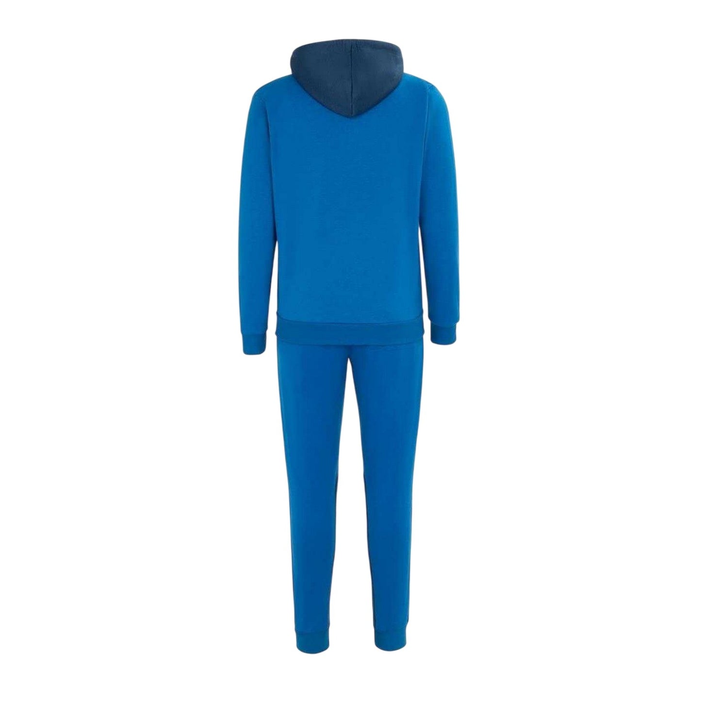 Royal Blue-Navy - Back - Lonsdale Mens Two Tone Cotton Blend Workout Tracksuit
