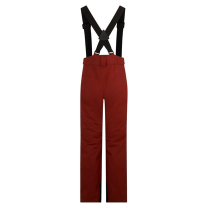 Brown - Back - Ziener Childrens-Kids Logo Ski Trousers