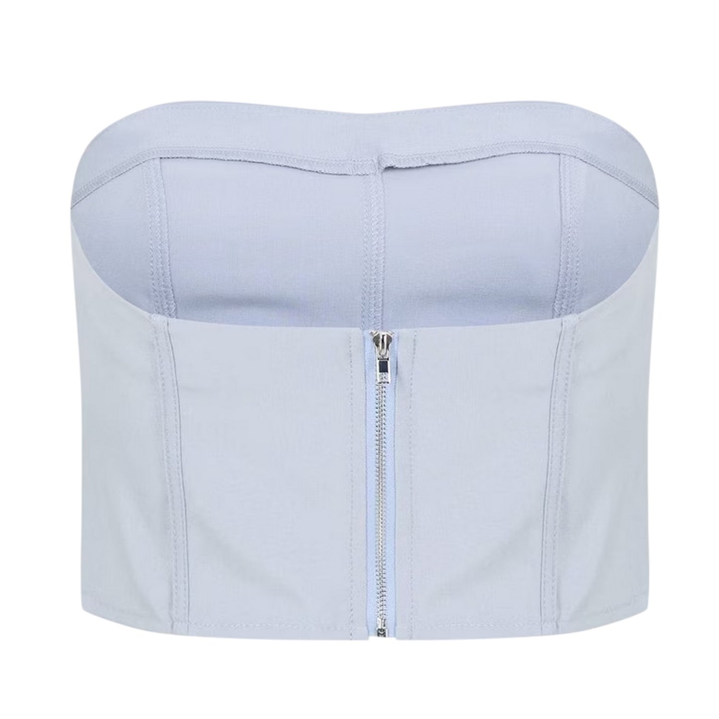 Grey - Back - Missy Empire Womens-Ladies Woven Corset Top