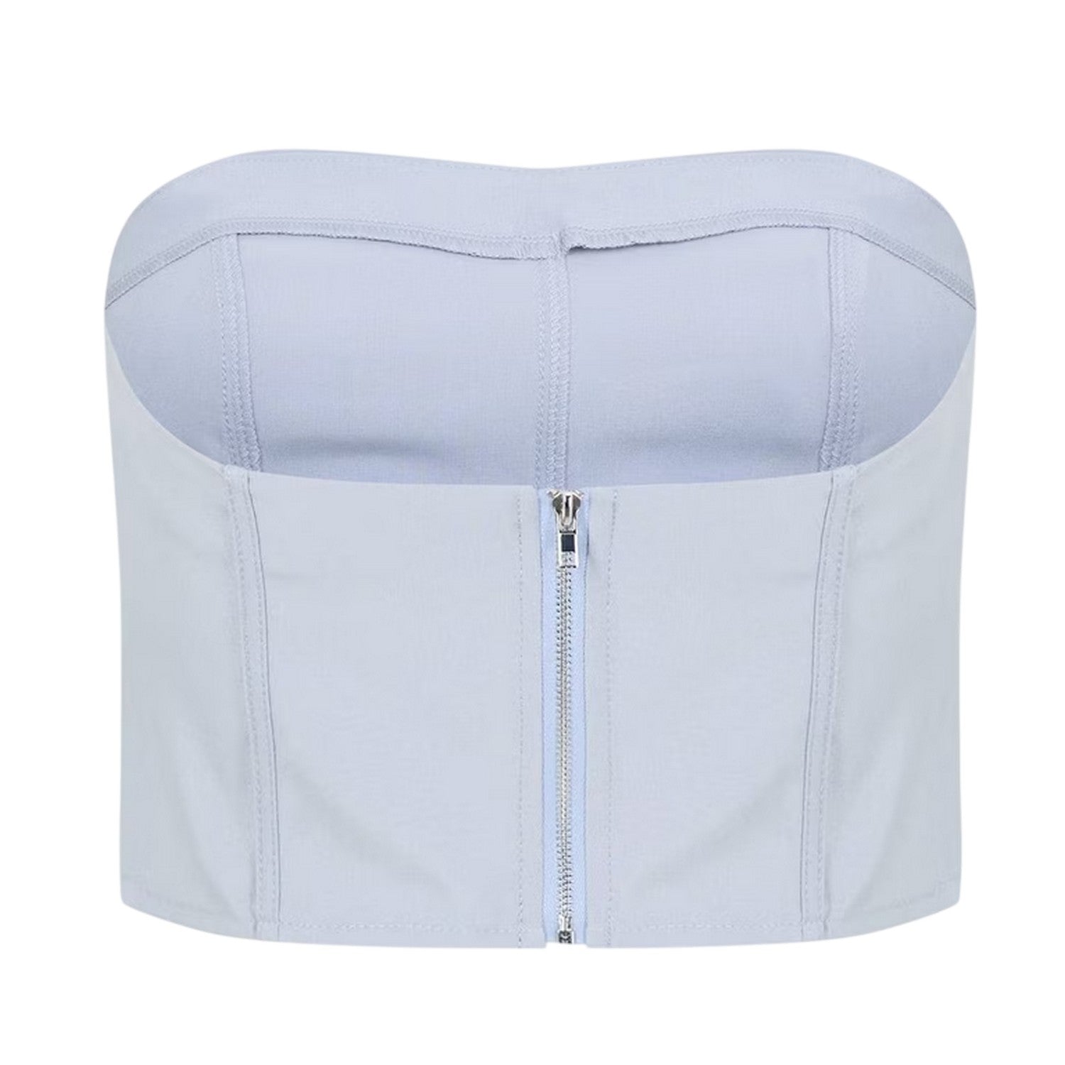 Grey - Back - Missy Empire Womens-Ladies Woven Corset Top