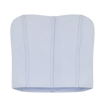 Grey - Front - Missy Empire Womens-Ladies Woven Corset Top