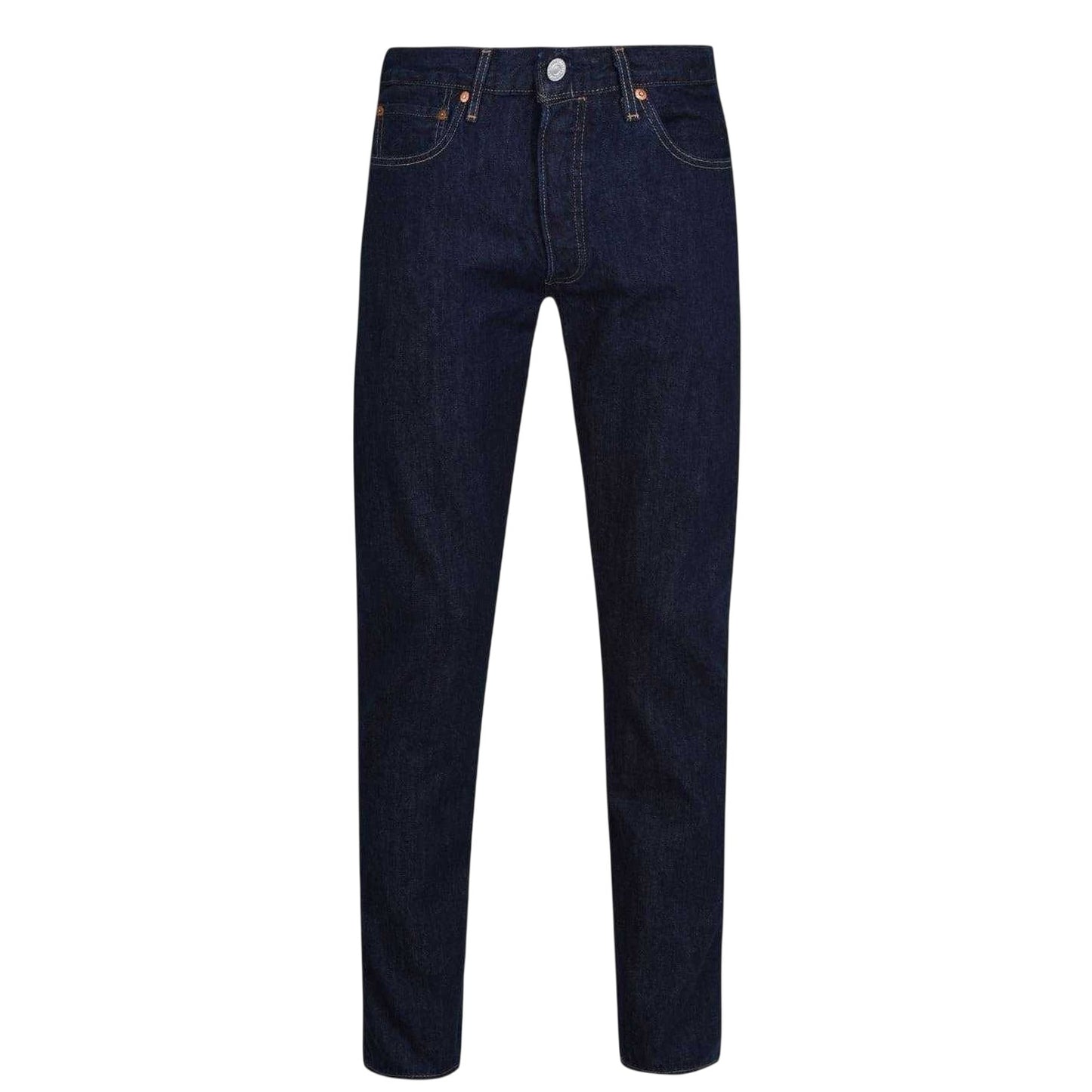 One Wash - Front - Levis Mens 501 Original Straight Jeans