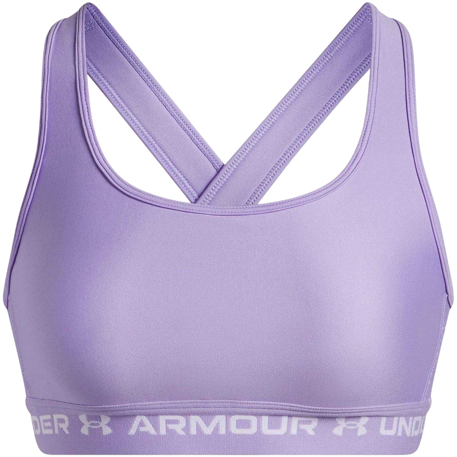 Transparent-White - Front - Under Armour Womens-Ladies Medium Impact Sports Bra