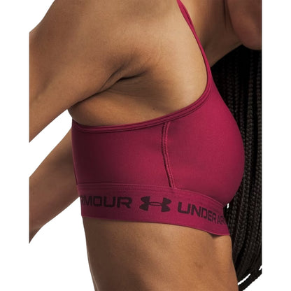Claret - Side - Under Armour Womens-Ladies Medium Impact Sports Bra