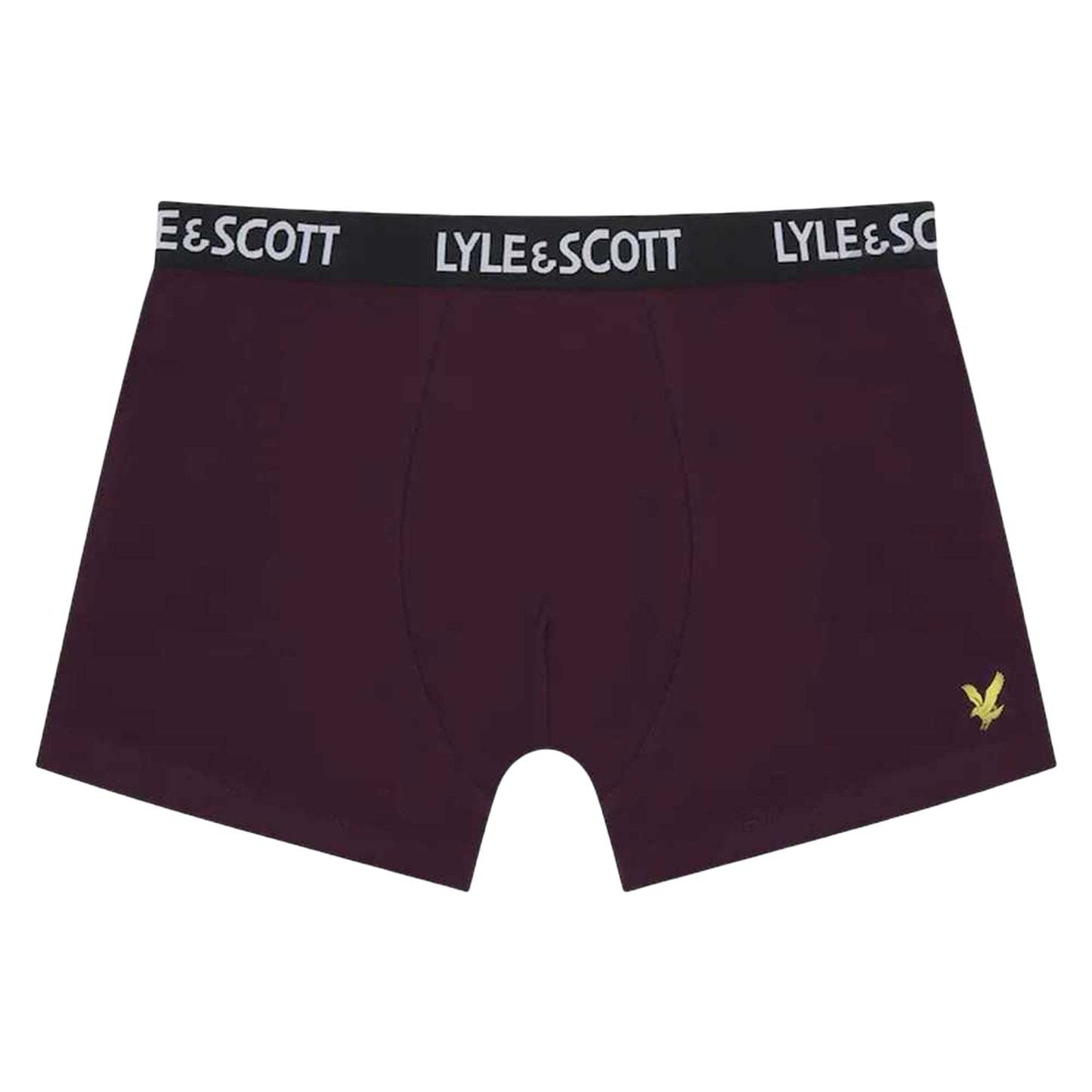 Dark Grey-Black-Burgundy - Side - Lyle & Scott Boys Core Boxer Shorts (Pack of 3)