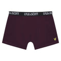 Dark Grey-Black-Burgundy - Side - Lyle & Scott Boys Core Boxer Shorts (Pack of 3)