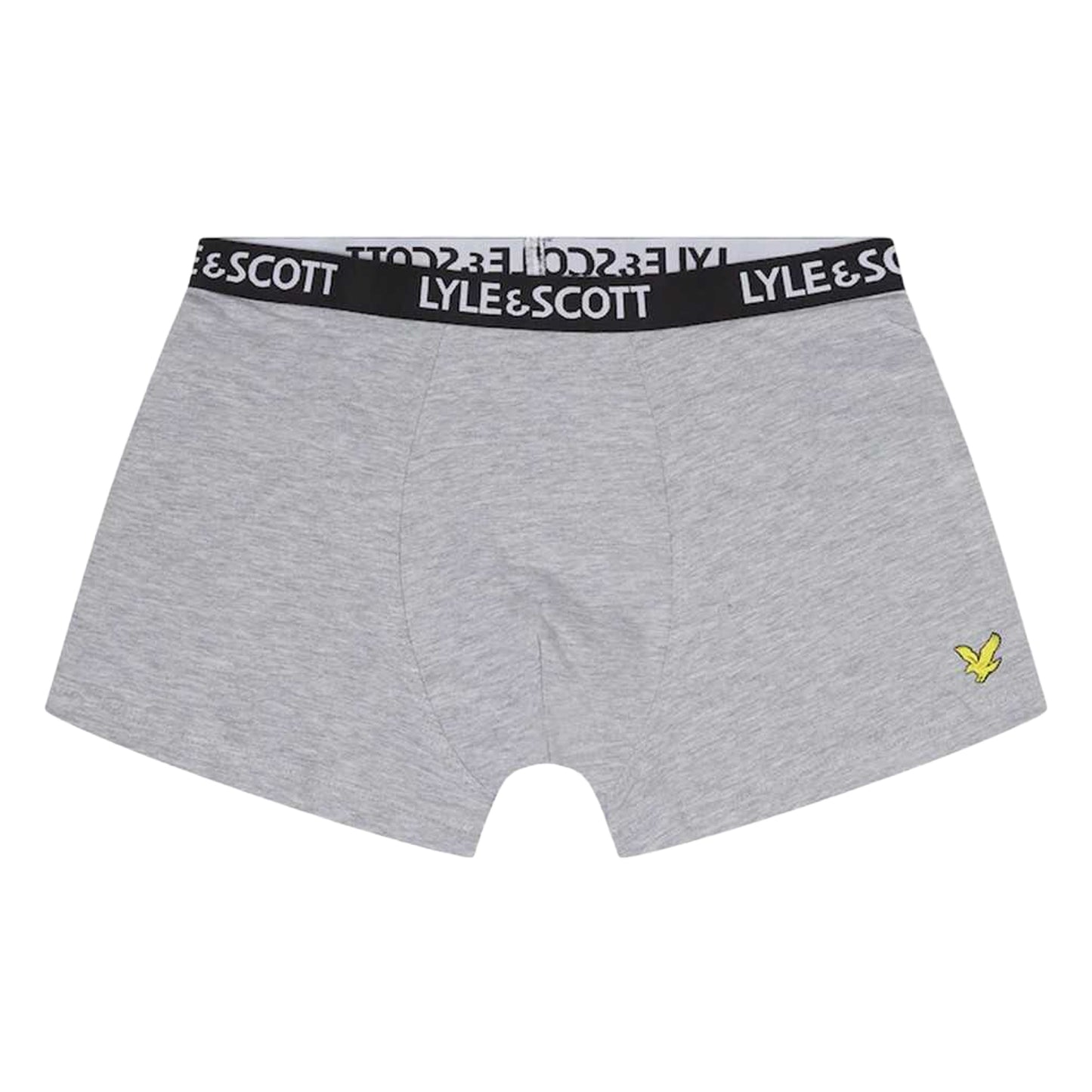 Grey-Olive-Black - Back - Lyle & Scott Boys Core Boxer Shorts (Pack of 3)