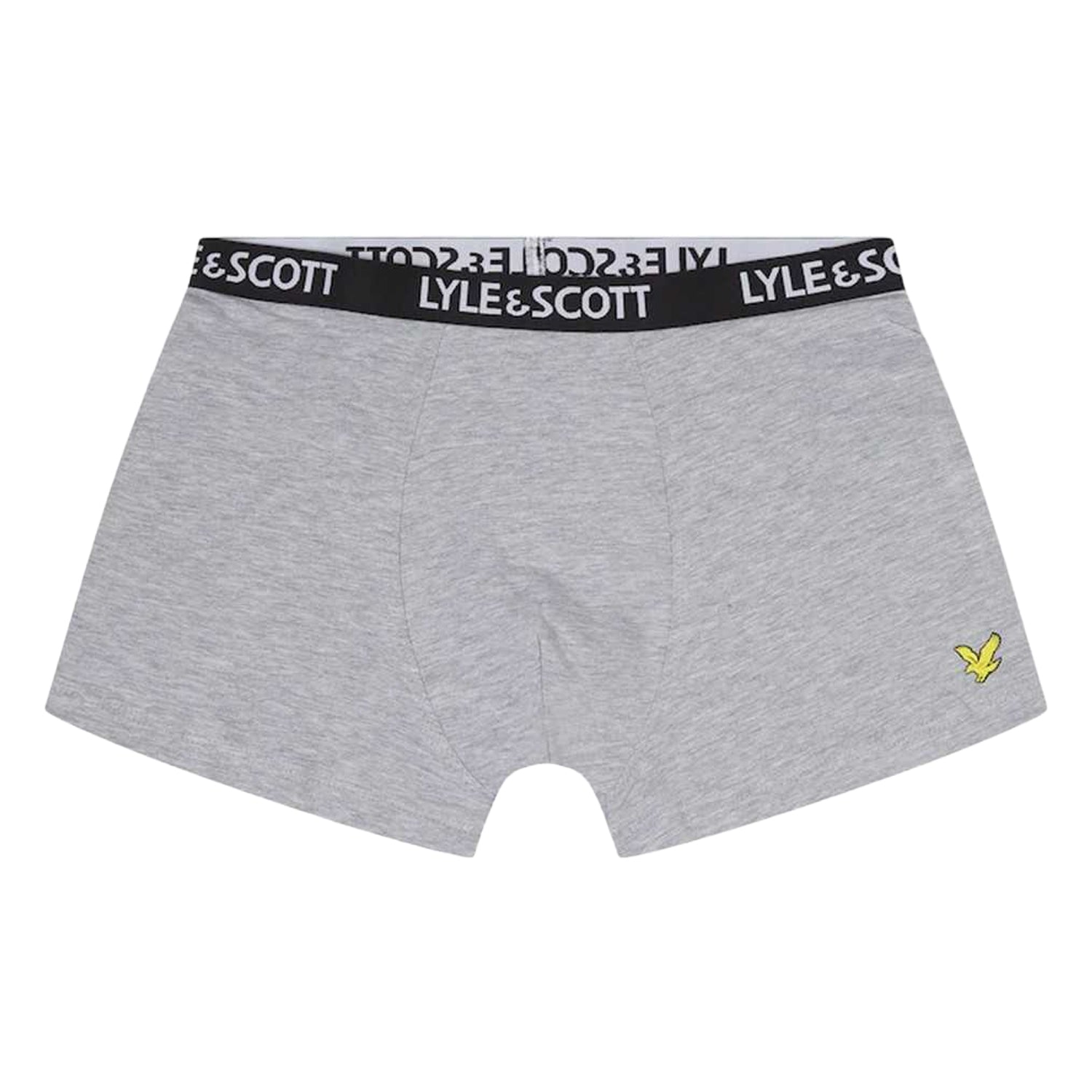 Grey-Olive-Black - Back - Lyle & Scott Boys Core Boxer Shorts (Pack of 3)