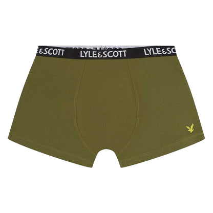 Grey-Olive-Black - Lifestyle - Lyle & Scott Boys Core Boxer Shorts (Pack of 3)