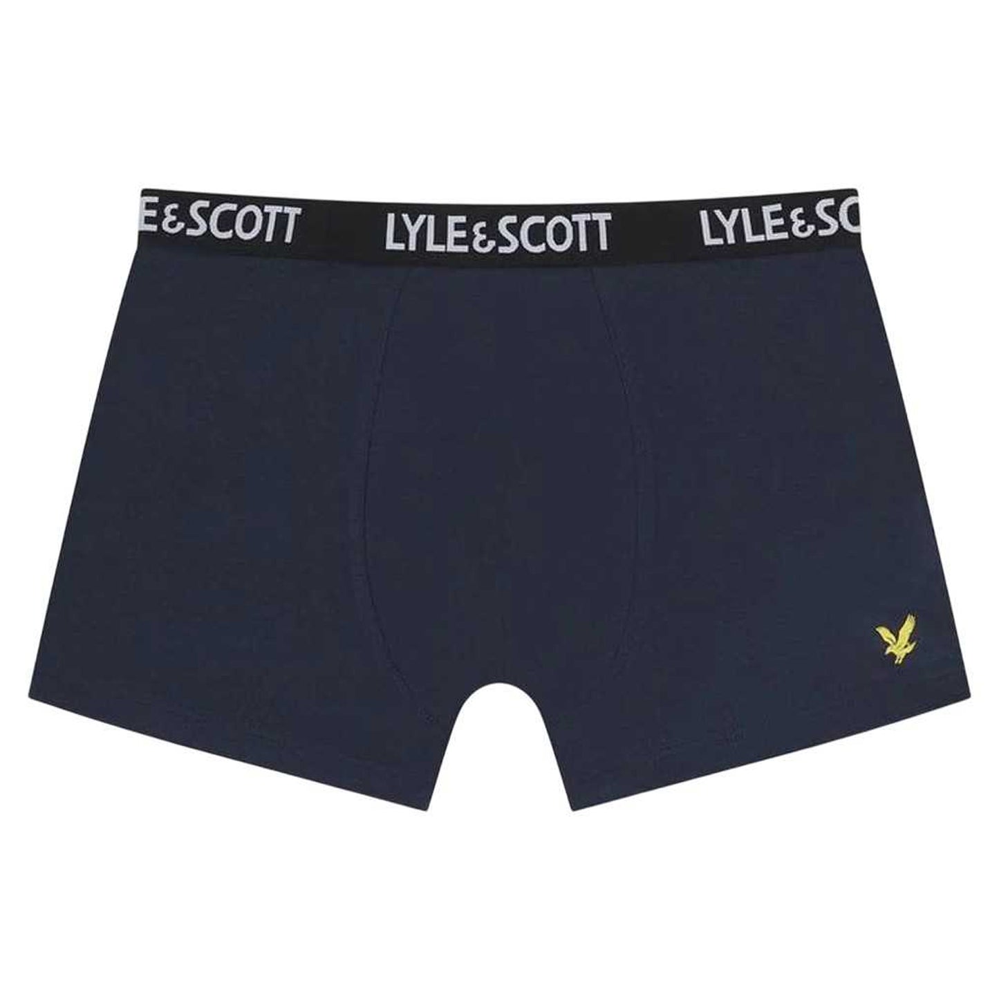 Royal Blue-Light Blue-Navy - Back - Lyle & Scott Boys Core Boxer Shorts (Pack of 3)