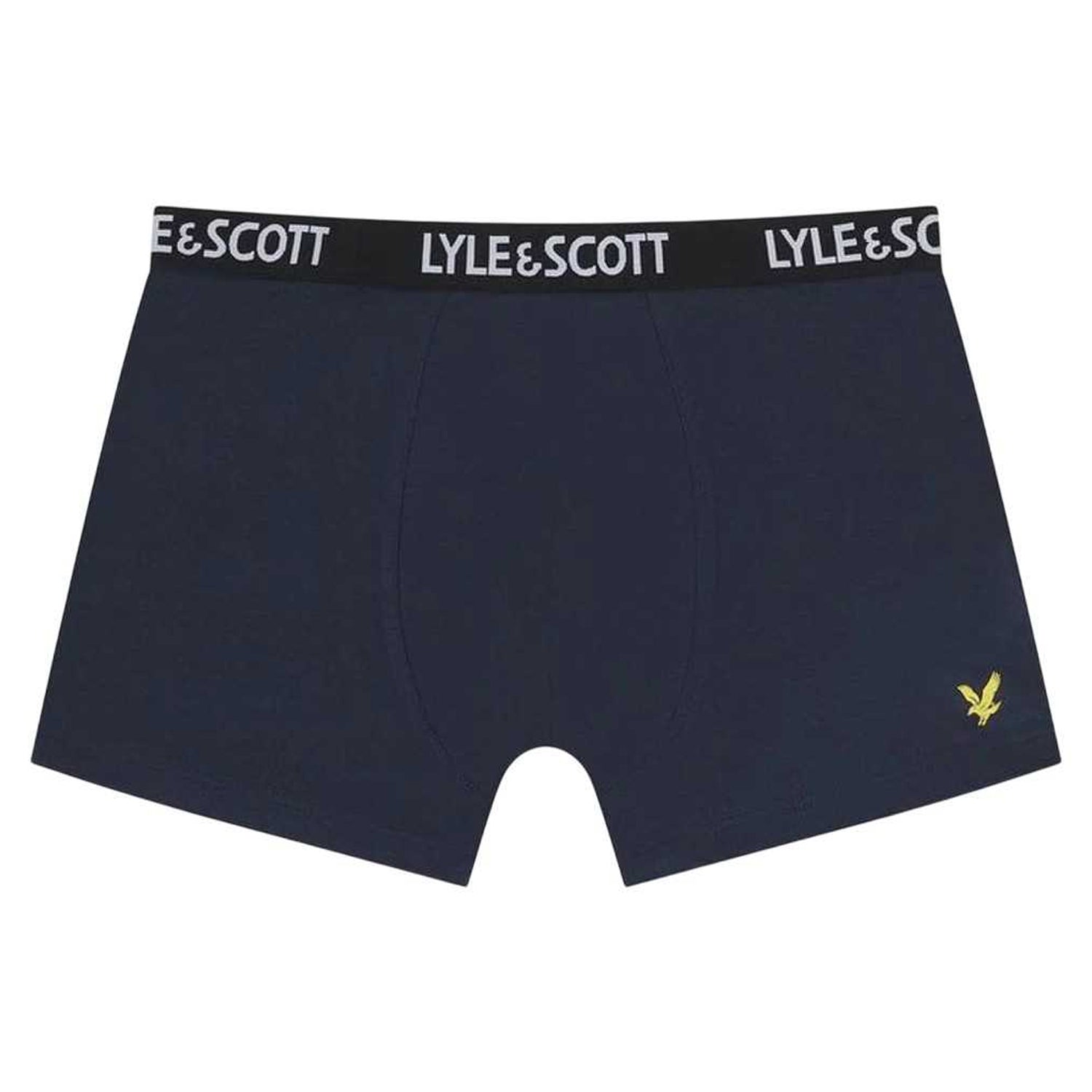Royal Blue-Light Blue-Navy - Back - Lyle & Scott Boys Core Boxer Shorts (Pack of 3)