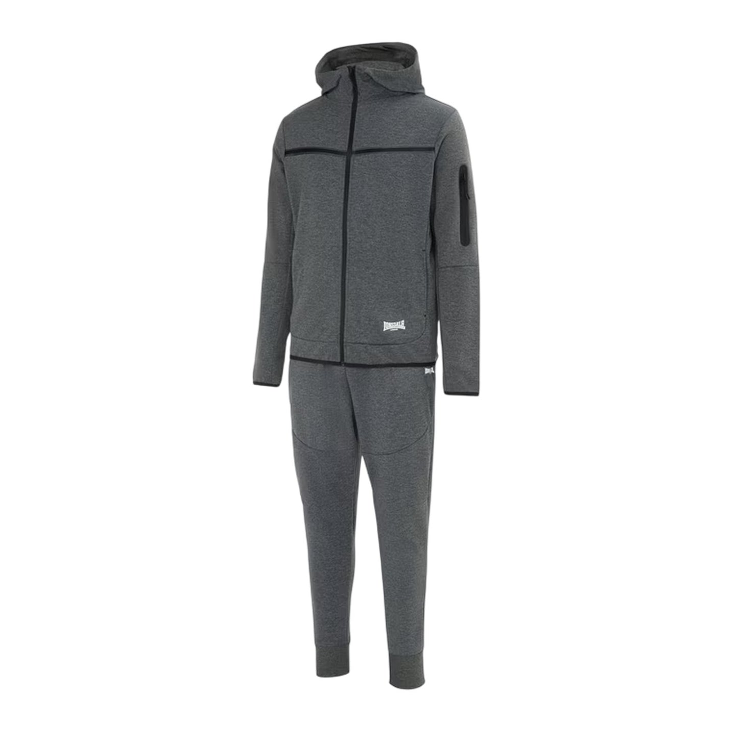 Dark Grey - Side - Lonsdale Mens Tracksuit