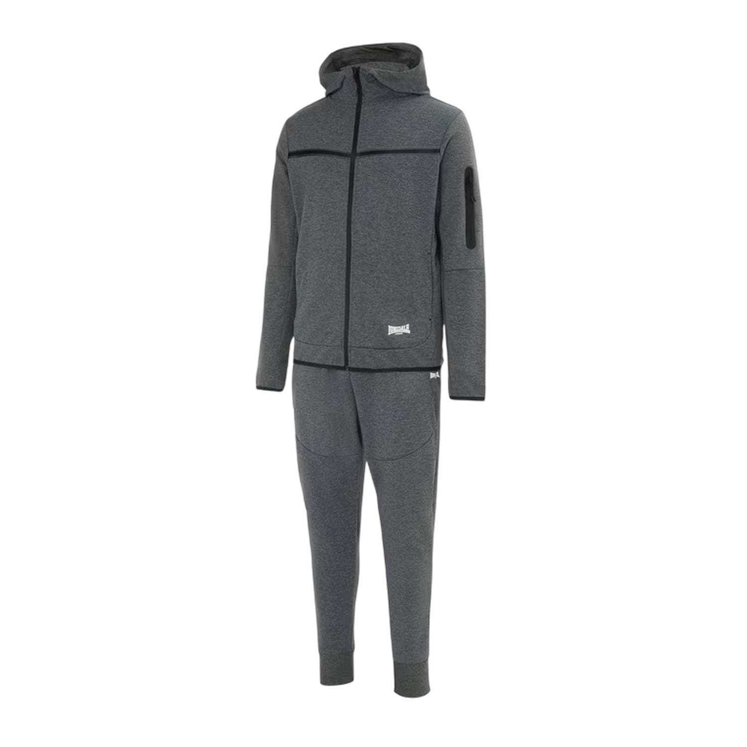 Dark Grey - Side - Lonsdale Mens Tracksuit