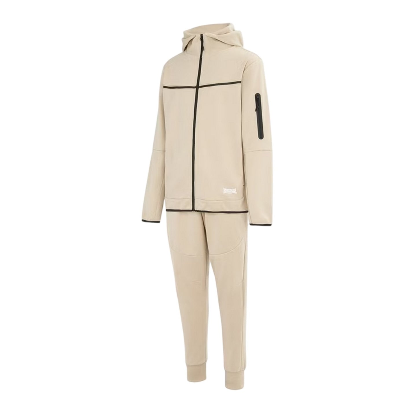Khaki Green - Side - Lonsdale Mens Tracksuit
