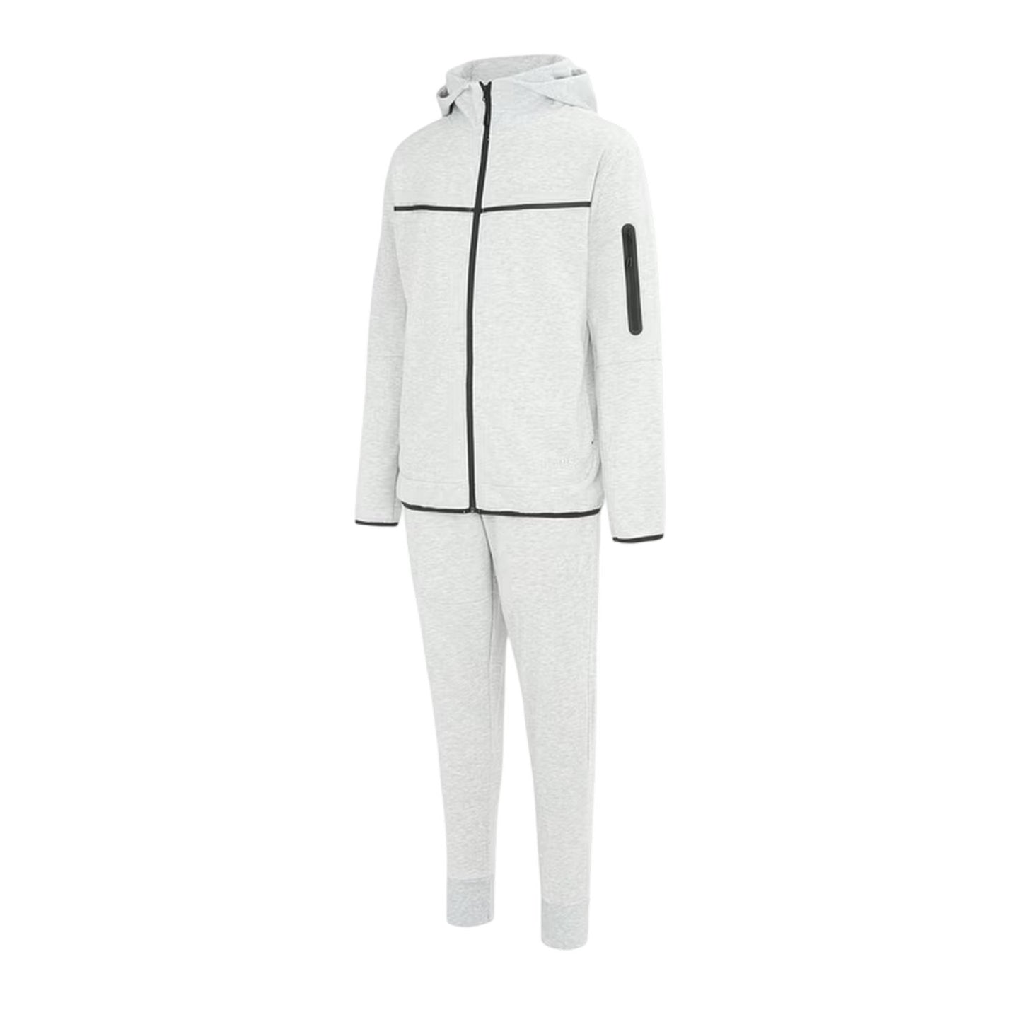 Light Grey - Side - Lonsdale Mens Tracksuit