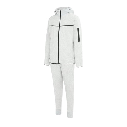 Light Grey - Side - Lonsdale Mens Tracksuit