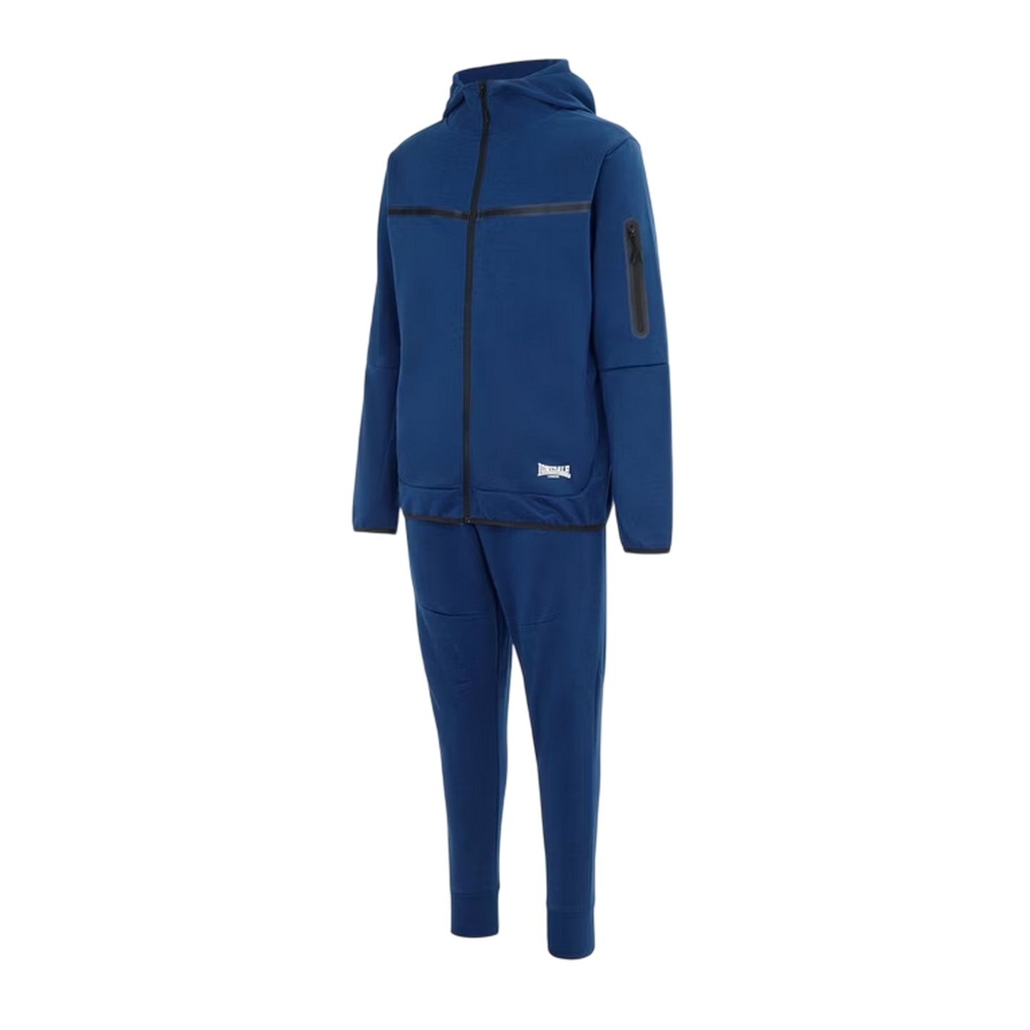 Navy - Side - Lonsdale Mens Tracksuit