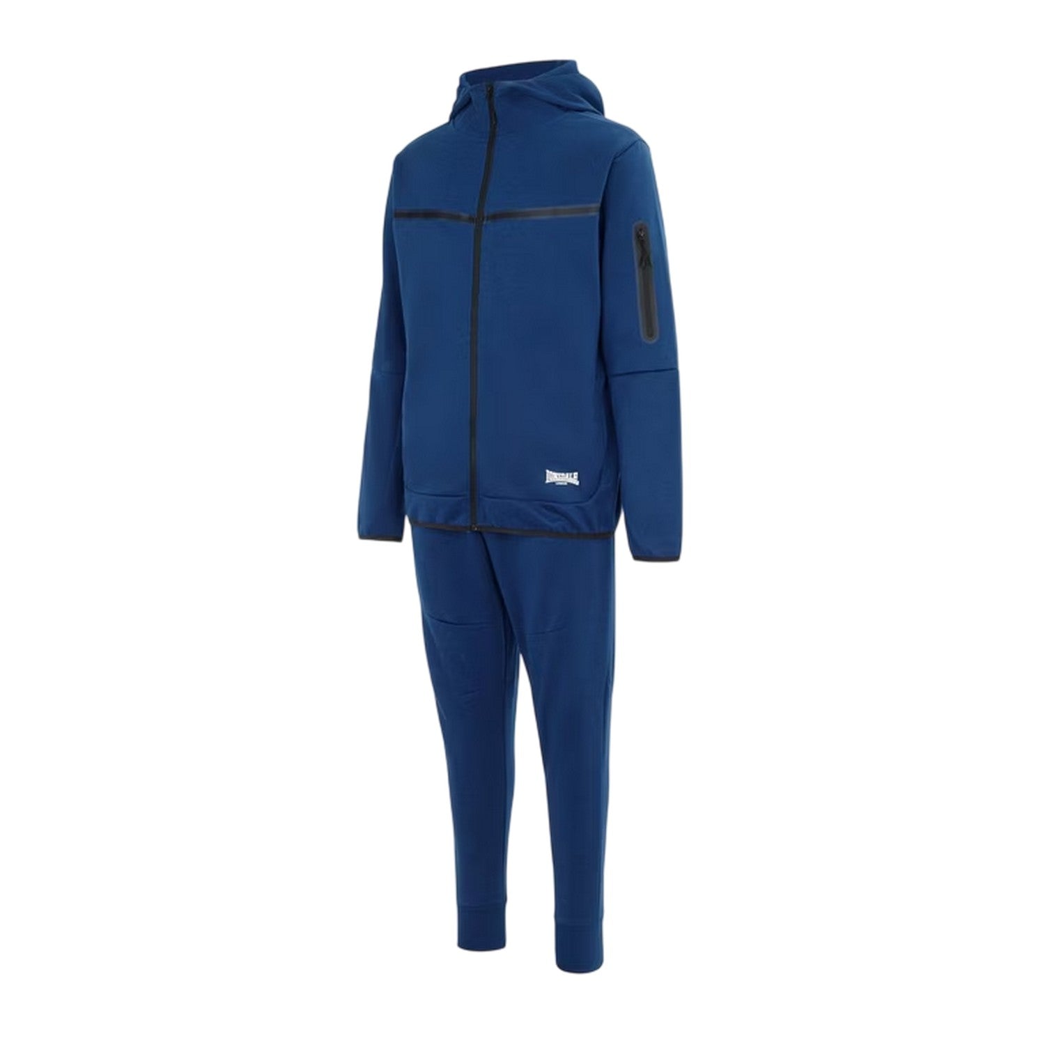 Navy - Side - Lonsdale Mens Tracksuit