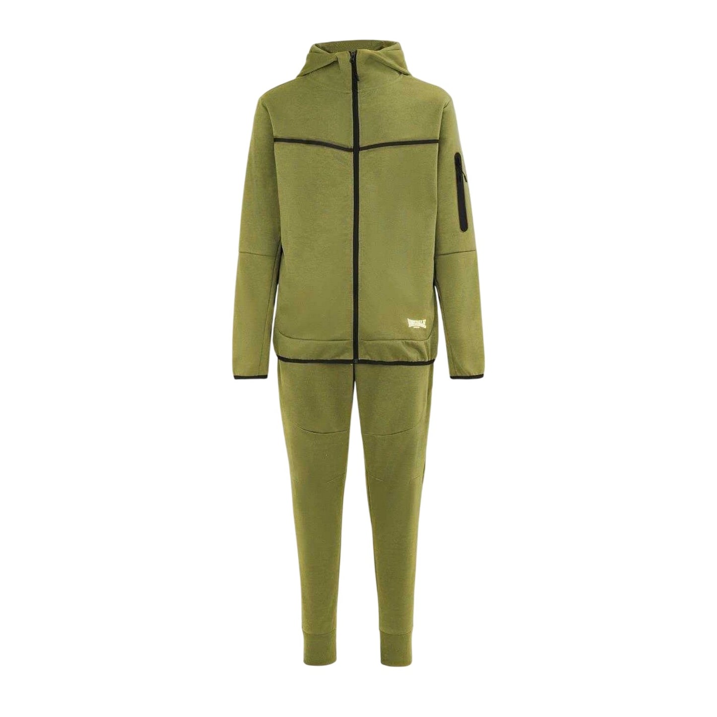 Olive - Front - Lonsdale Mens Tracksuit