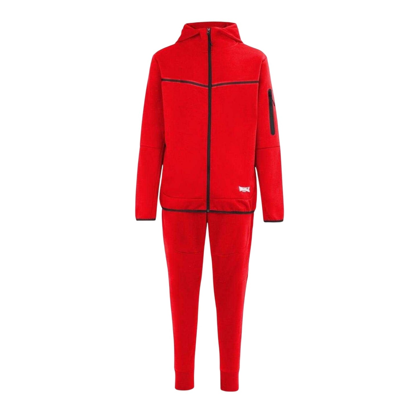 Red - Front - Lonsdale Mens Tracksuit
