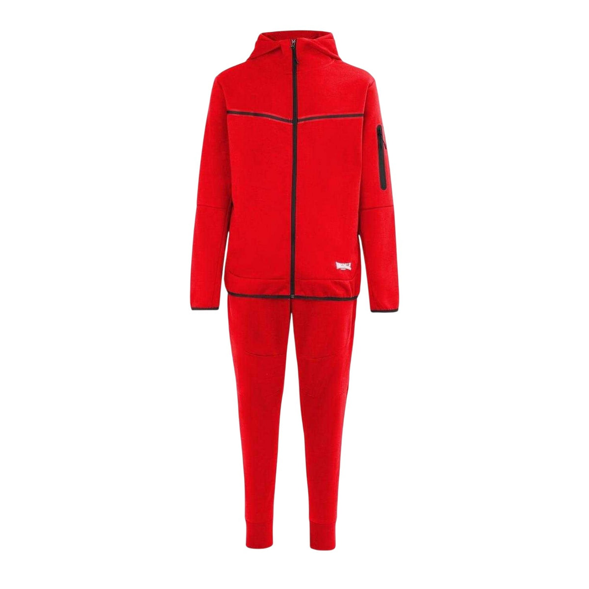 Red - Front - Lonsdale Mens Tracksuit
