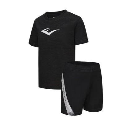 Black - Side - Everlast Childrens-Kids Flex Loungewear Set