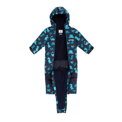 Blue - Side - Nevica Childrens-Kids Waterproof Ski Suit