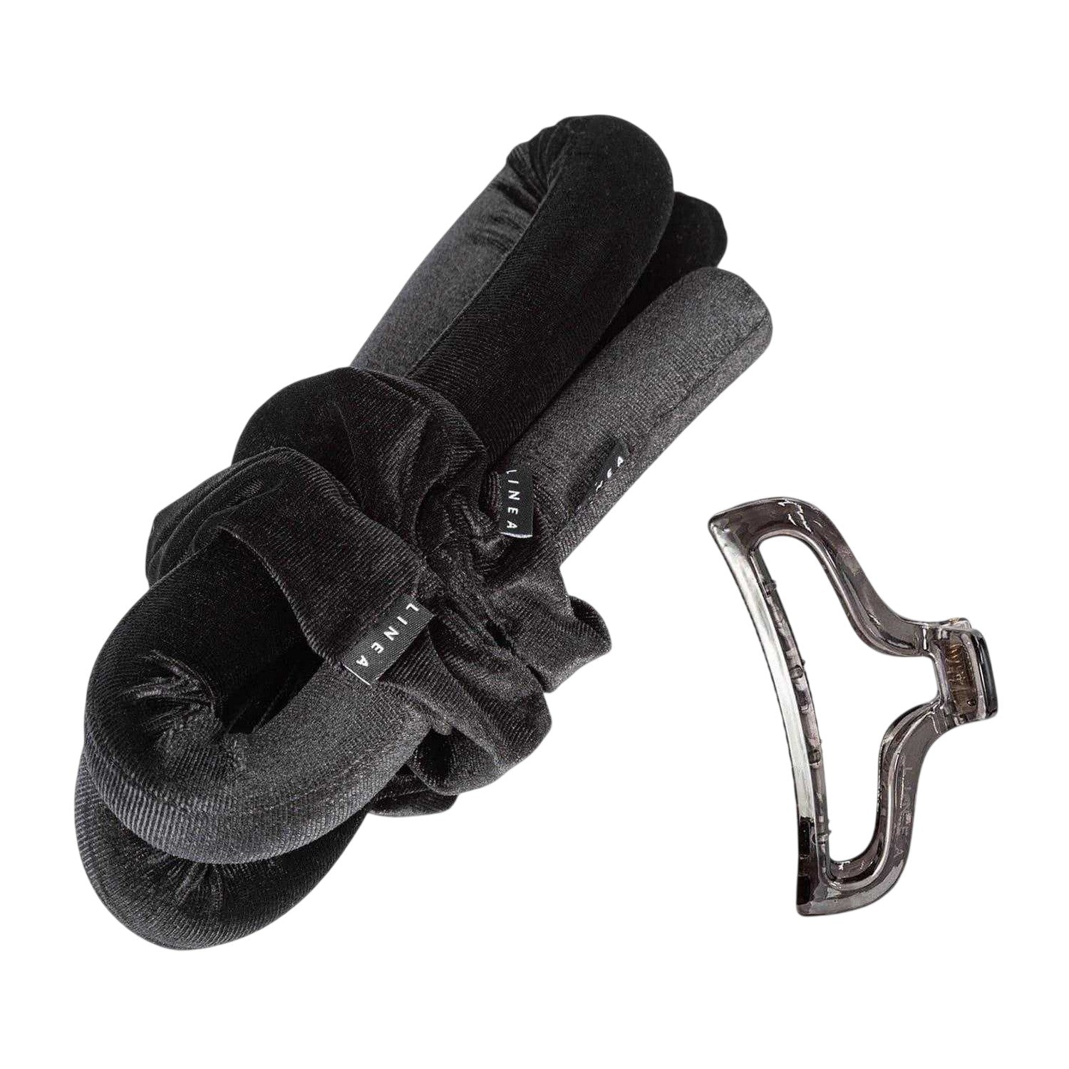 Black - Front - Linea Heatless Hair Curlers