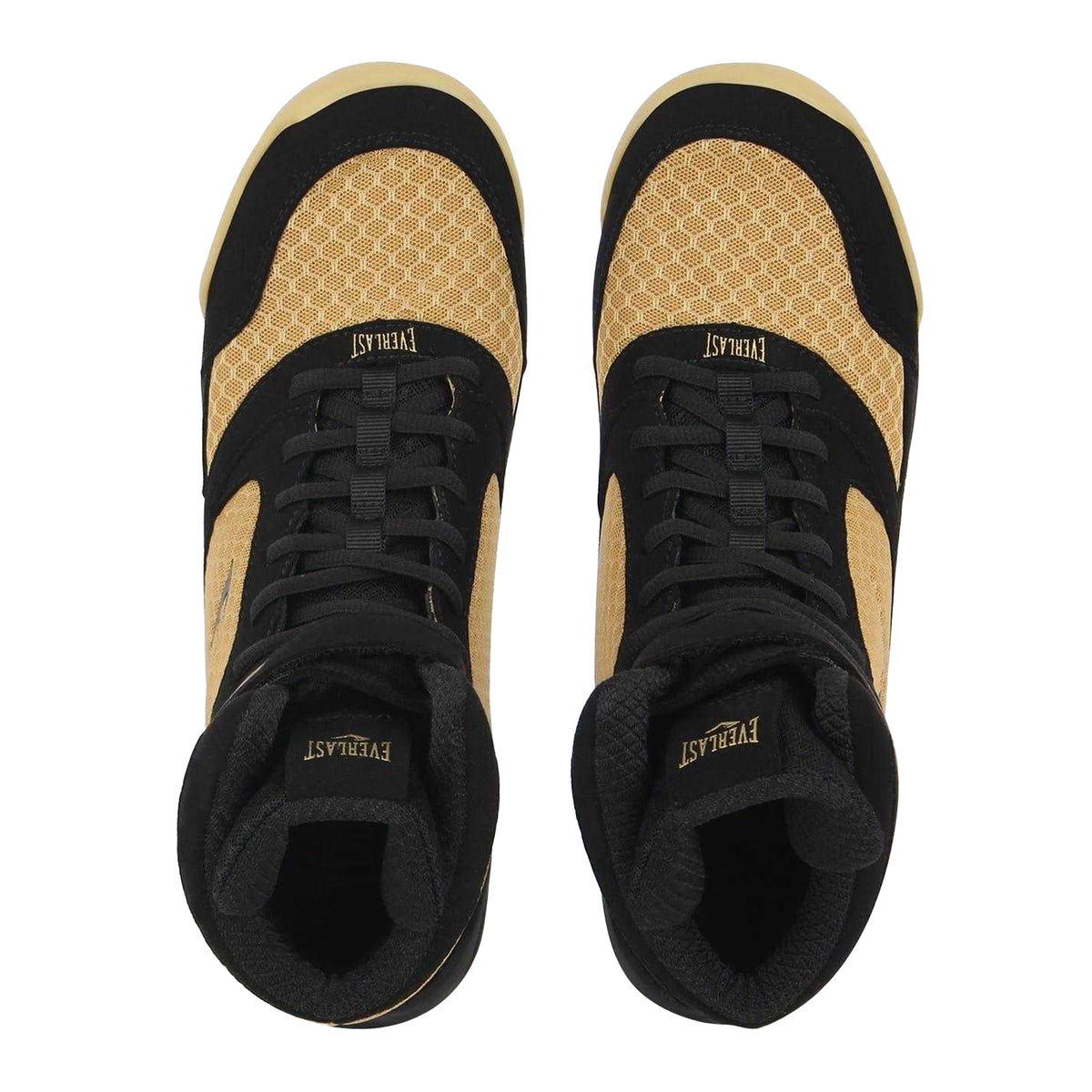 Black-Gold - Side - Everlast Mens Mesh Boxing Boots