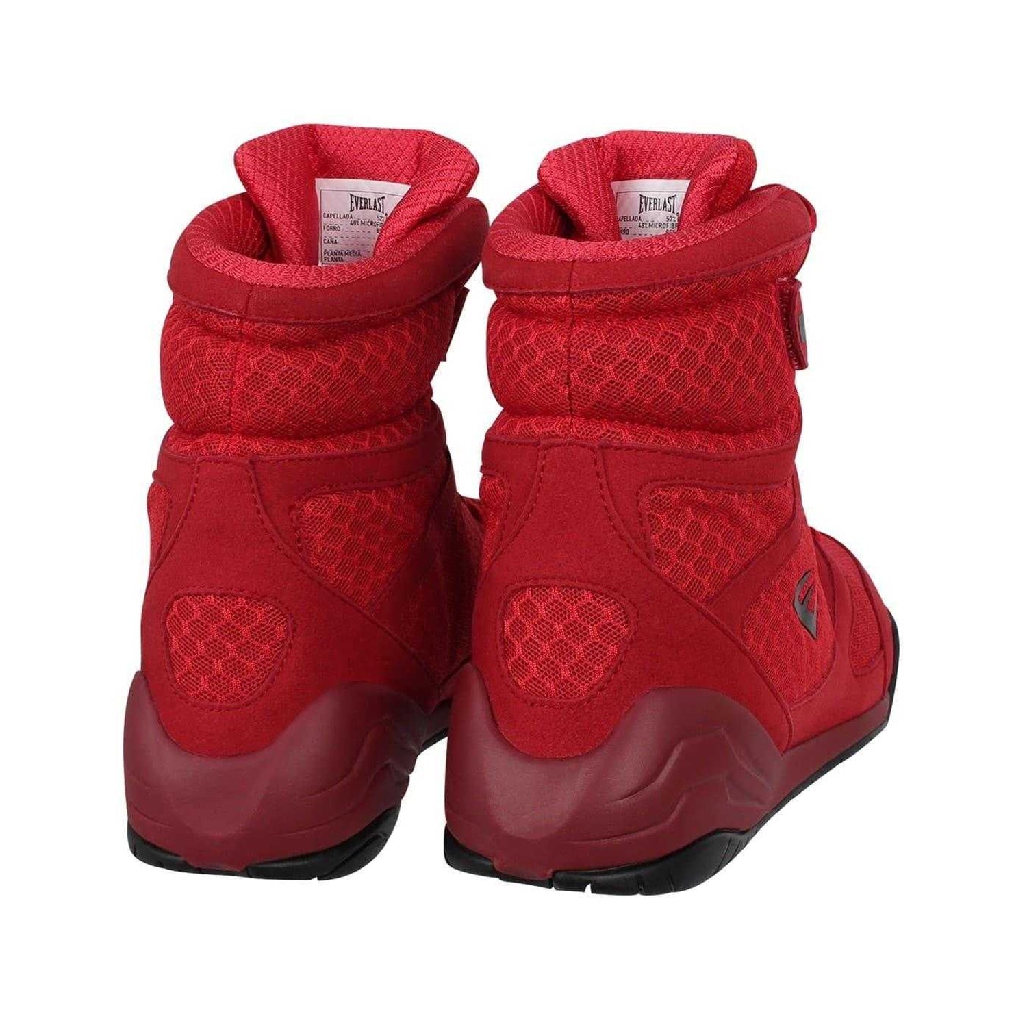 Red - Back - Everlast Mens Mesh Boxing Boots