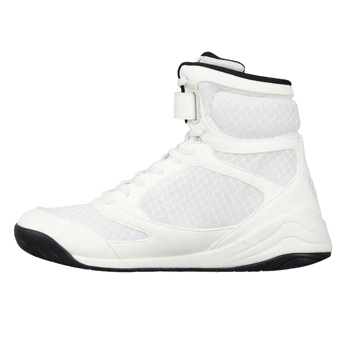 White - Side - Everlast Mens Mesh Boxing Boots