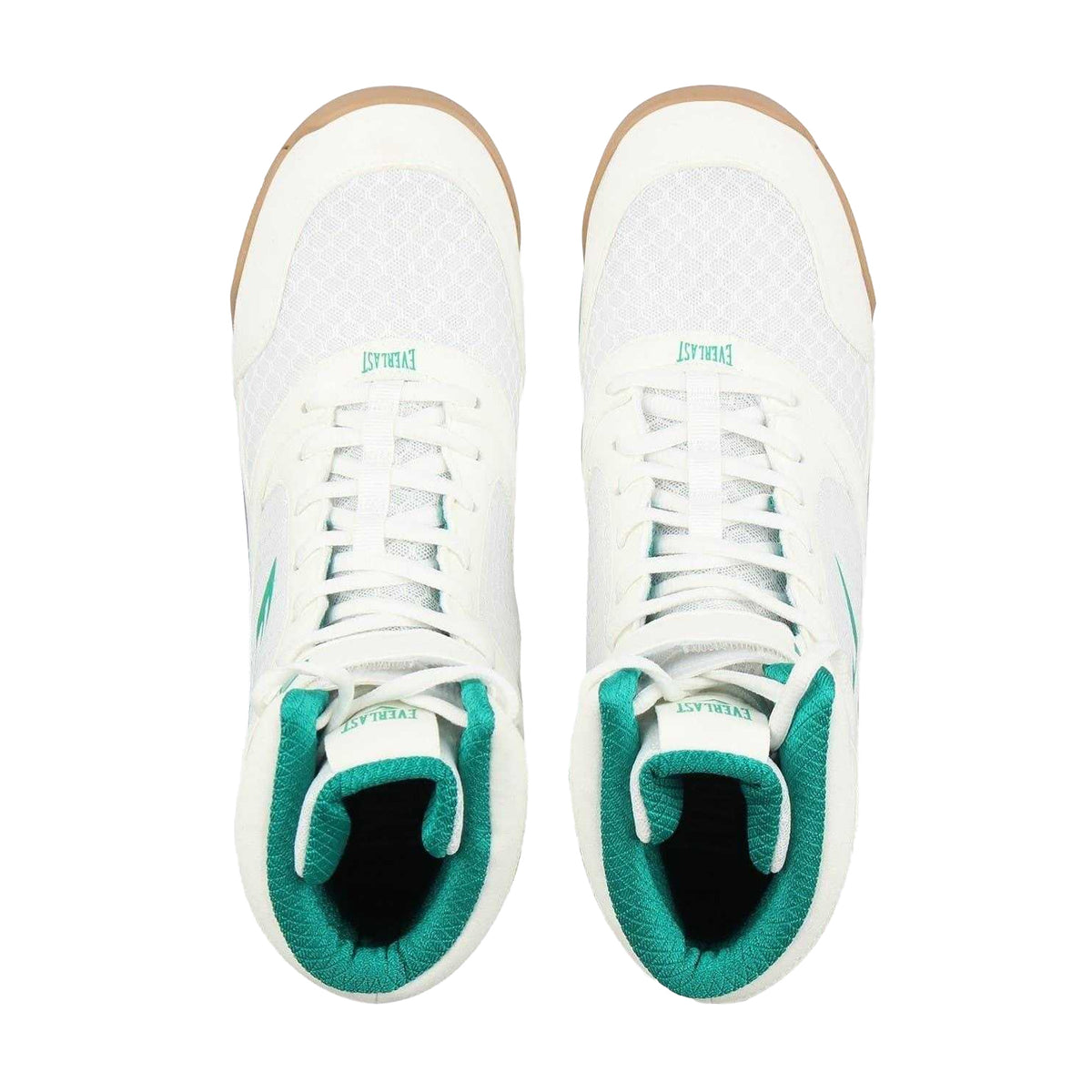 White-Green - Side - Everlast Mens Mesh Boxing Boots