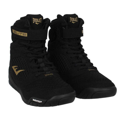 Black - Pack Shot - Everlast Mens Mesh Boxing Boots